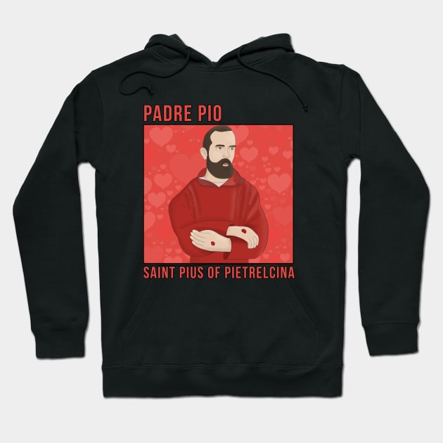 Padre Pio Saint Pius of Pietrelcina Hoodie by DiegoCarvalho